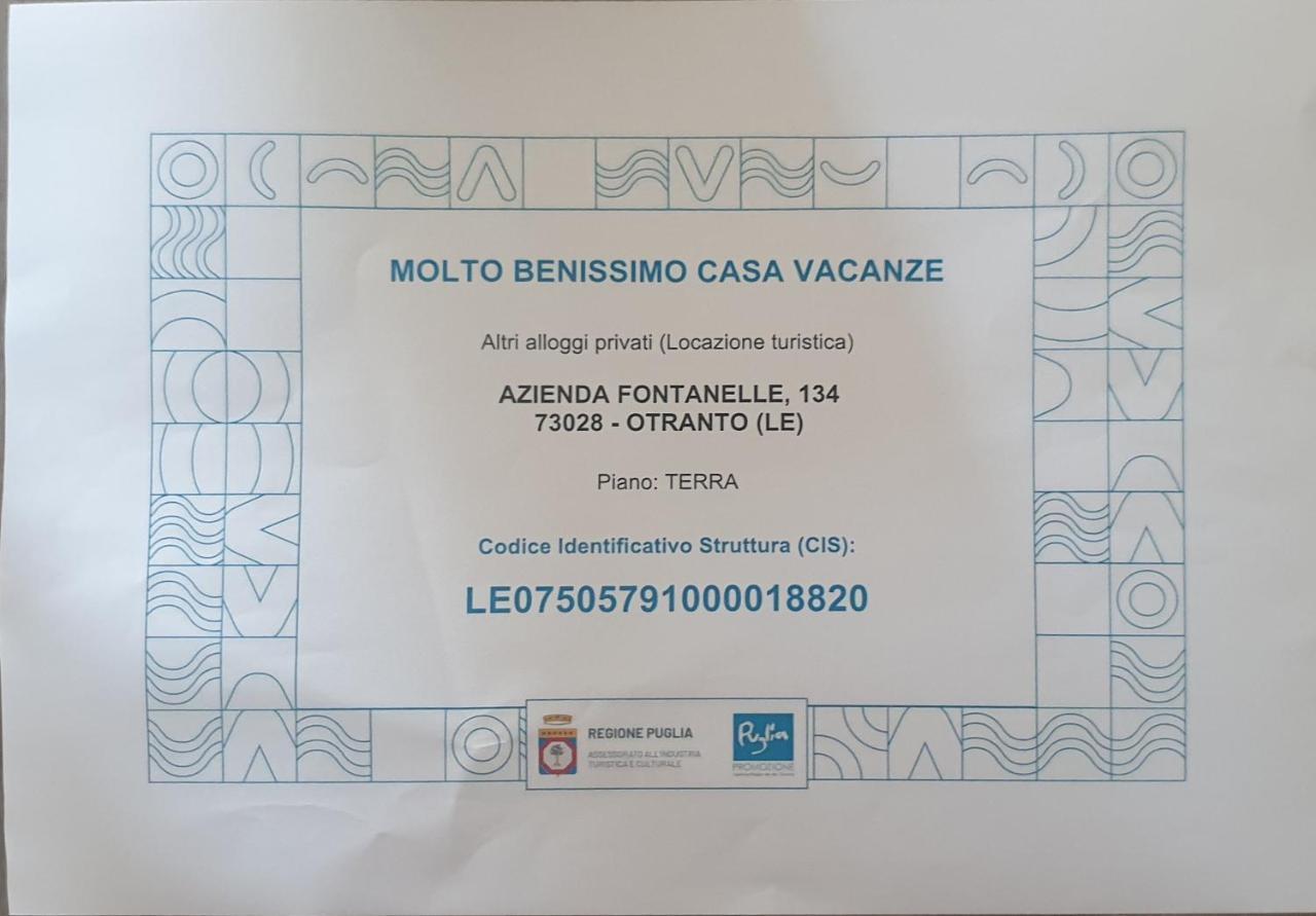 Molto Benissimo Apartamento Otranto Exterior foto